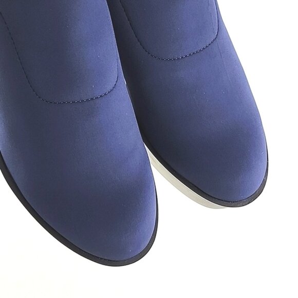 Donald Pliner Women's Cape Blue Black Wedge Platform Shoes Stretch Size 7.5M - Picture 8 of 16